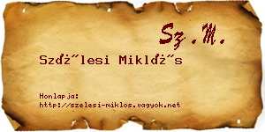 Szélesi Miklós névjegykártya