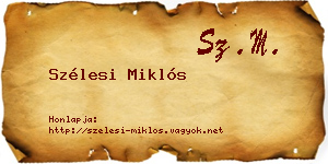 Szélesi Miklós névjegykártya